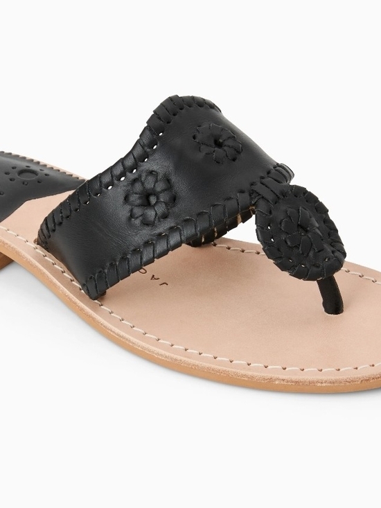 Jack Rogers Shoes - Jack Rogers Black Leather Sandals    Flats Size 9 Women Firm